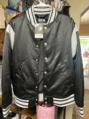 Black & White Varsity Jacket - Unbranded